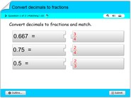 Convert decimals to fractions